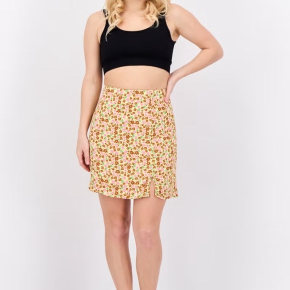 NWT Mango Floral Mini Skirt Women’s XS Style 67116 - Picture 2 of 4